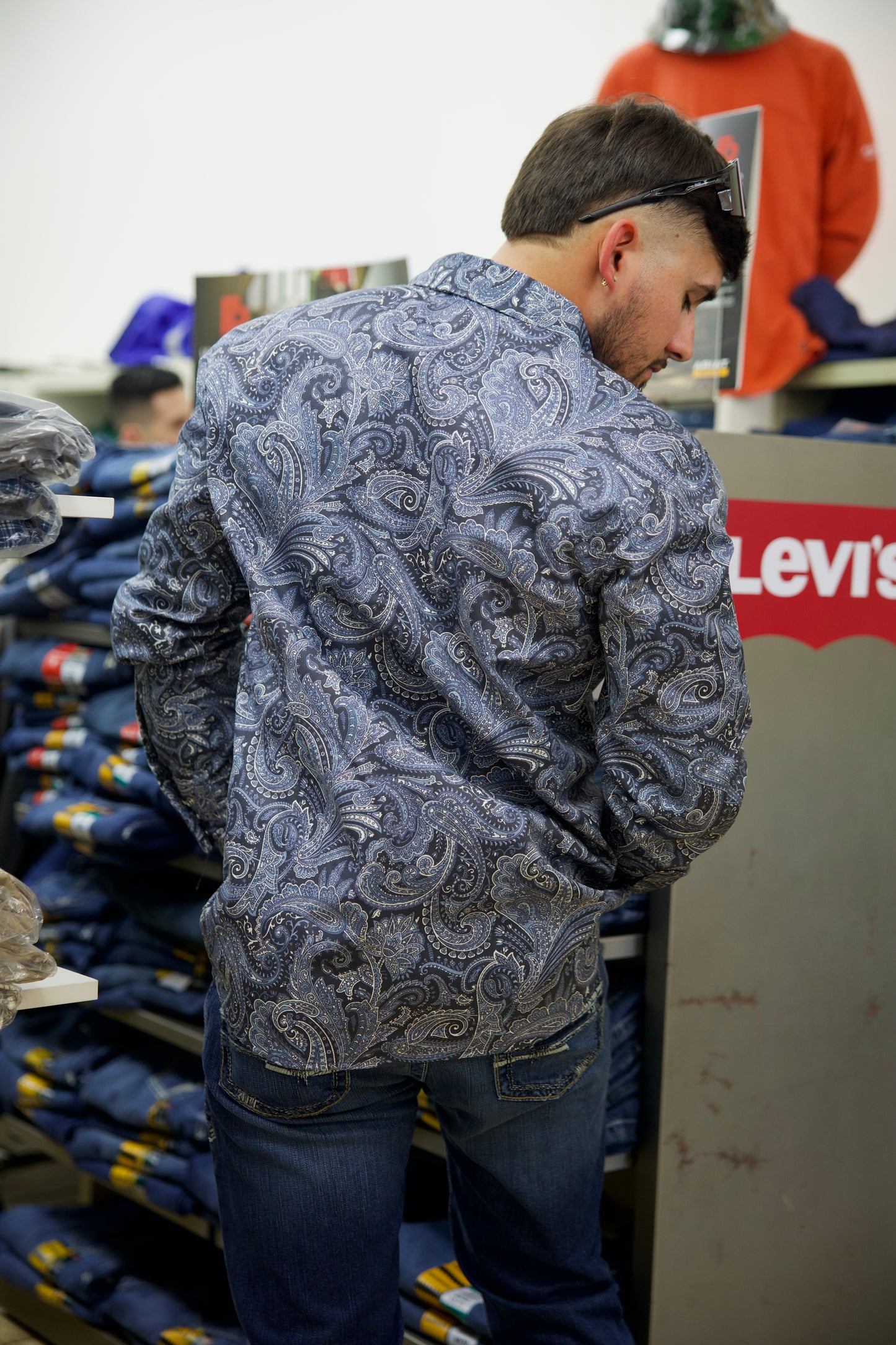 Worhbros FR Navy Pattern Shirt