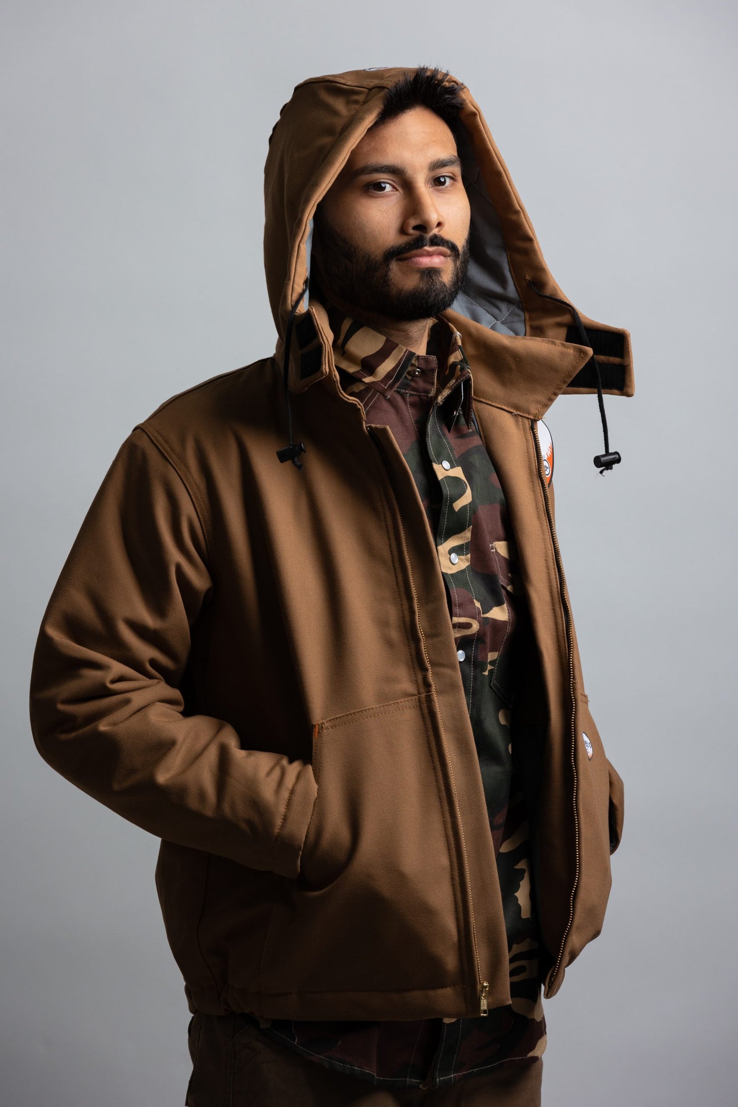 FR RASCO Brown Hooded Jacket