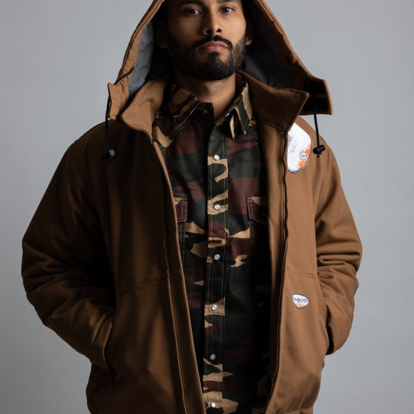 FR RASCO Brown Hooded Jacket