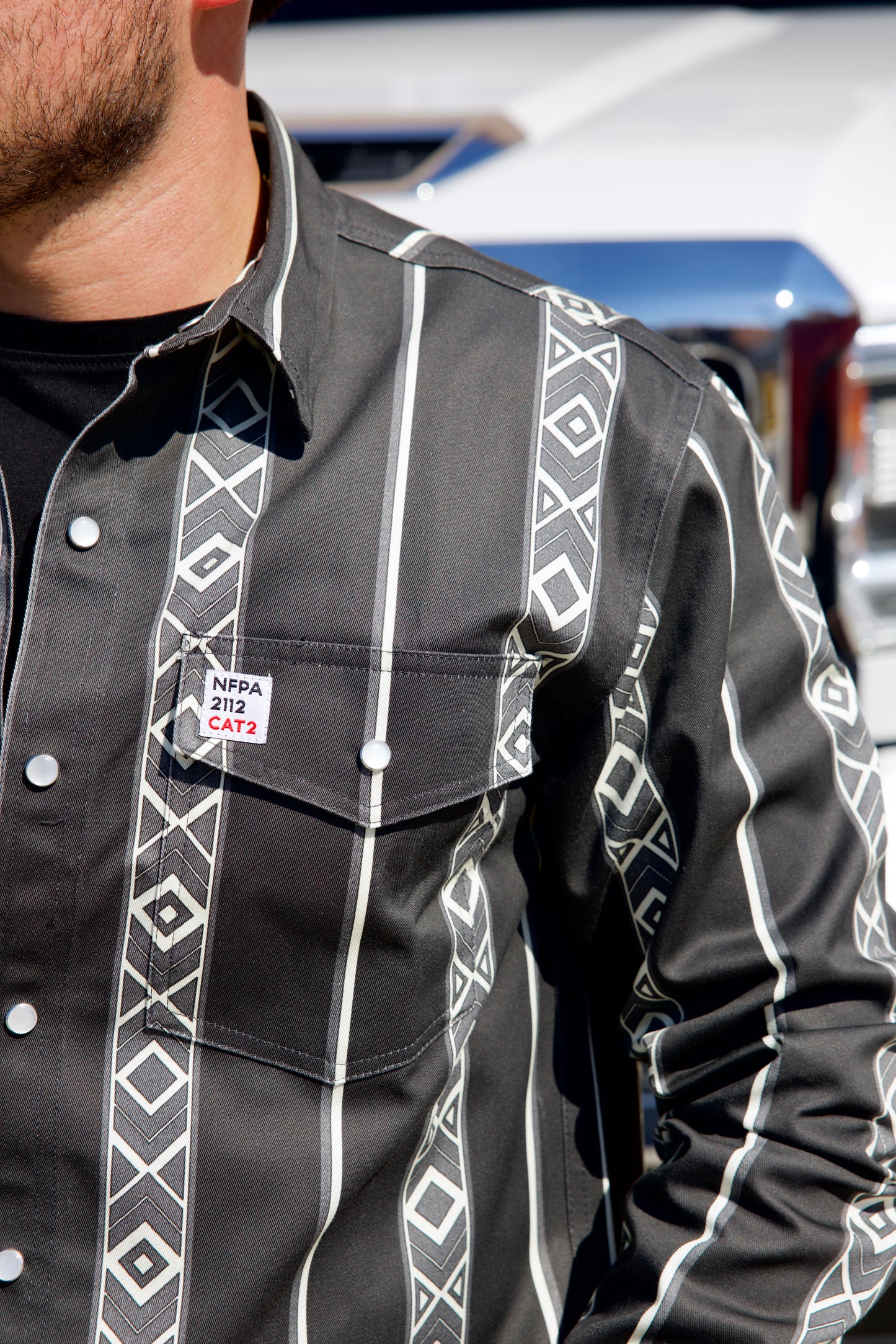 Worhbros FR Black Pattern Shirt