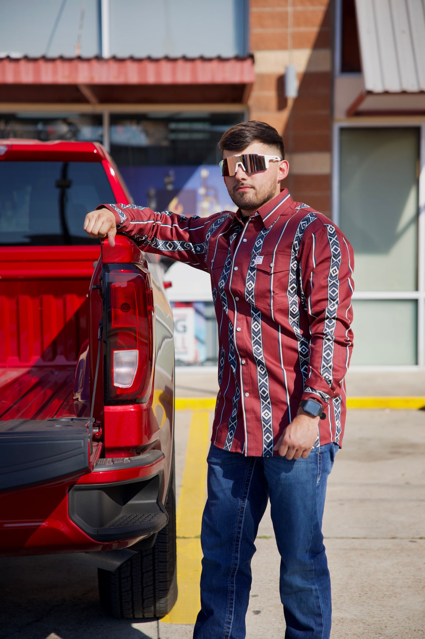Worhbros FR Maroon Pattern Shirt