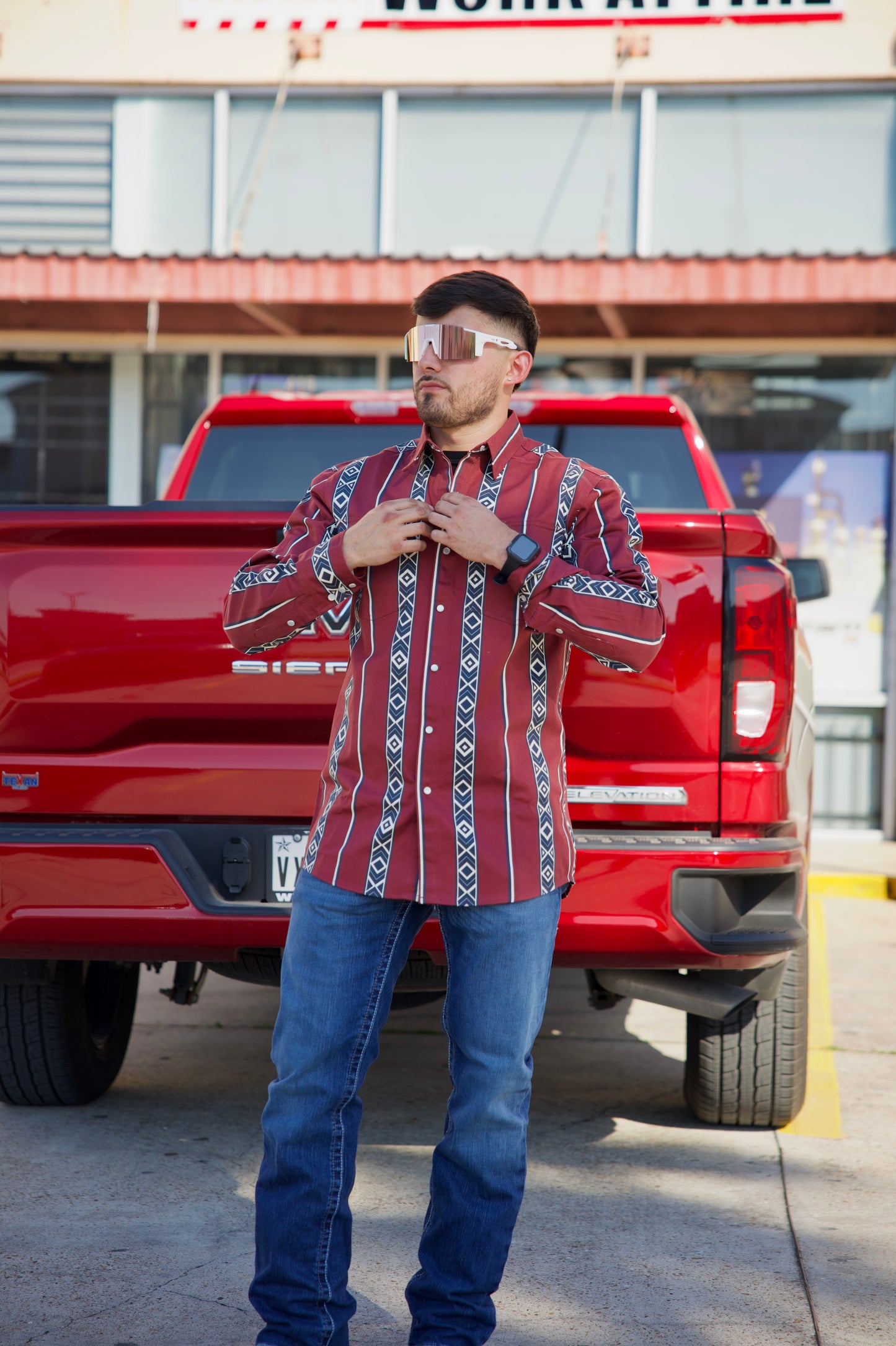 Worhbros FR Maroon Pattern Shirt