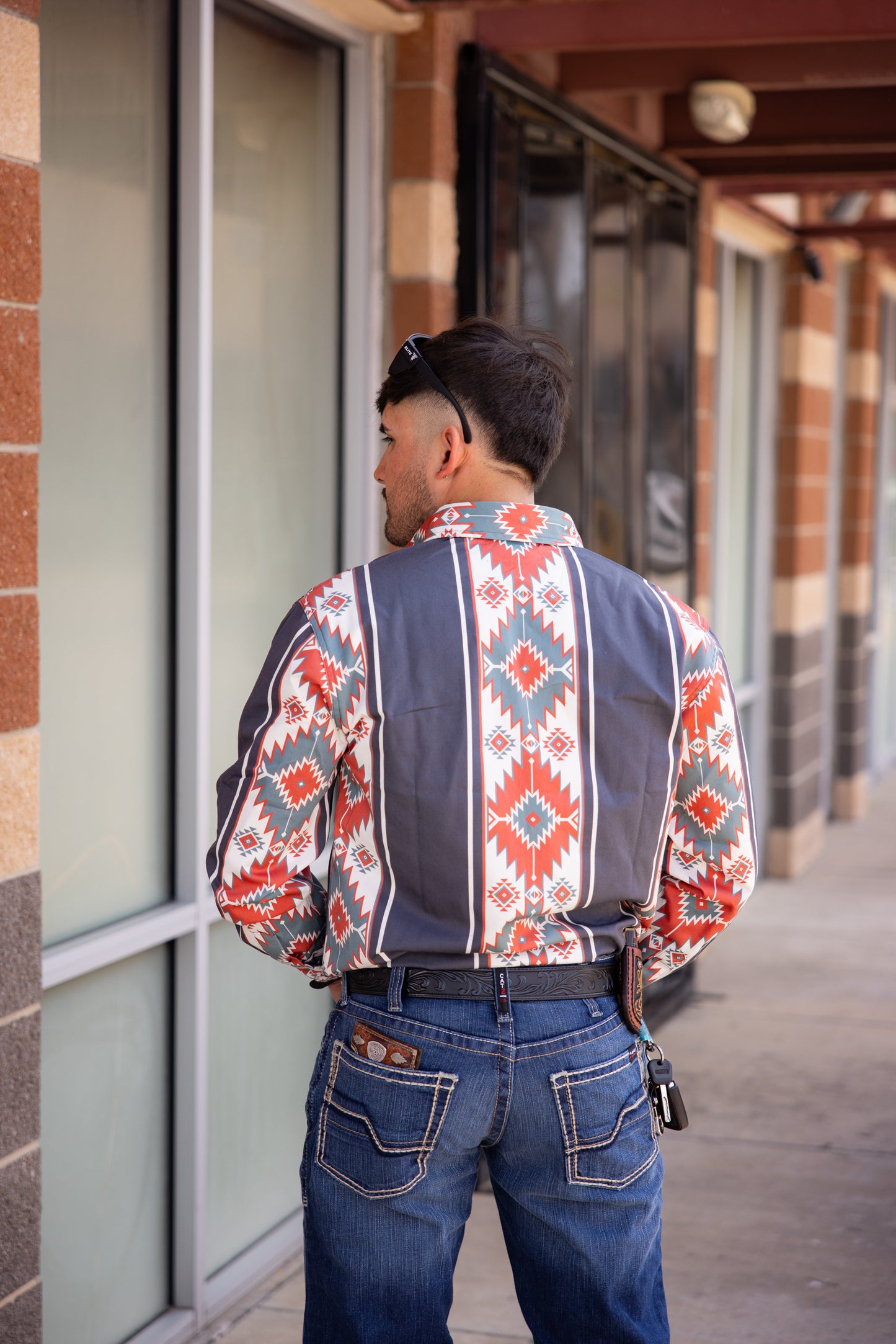 Worhbros Gray Pattern Men Shirt